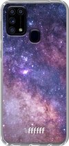Samsung Galaxy M31 Hoesje Transparant TPU Case - Galaxy Stars #ffffff