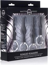 4 Piece Anal Rimmer Ringed Silicone Kit - Butt Plugs & Anal Dildos - Kits