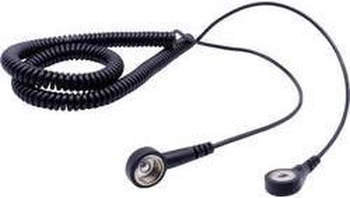 Quadrios ESD-aardingskabel 3.60 m Drukknop 10 mm, Drukknop 4 mm