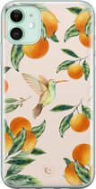 iPhone 11 hoesje - Tropical fruit - Soft Case Telefoonhoesje - Natuur - Oranje