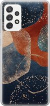 Samsung Galaxy A72 siliconen hoesje - Abstract Terracotta - Soft Case Telefoonhoesje - Oranje - Natuur