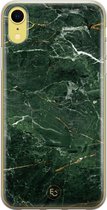 iPhone XR hoesje - Marble jade green - Soft Case Telefoonhoesje - Marmer - Groen