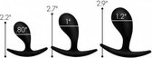 Dark Droplets Gebogen Anaal Trainer - Set Van 3 - Zwart - Sextoys - Anaal Toys - Dildo - Buttpluggen