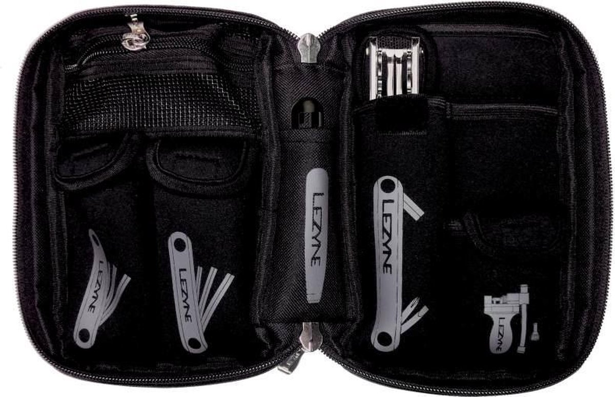 Lezyne Port-A-Shop Multitool - Multitool fiets gereedschap - Fiets reparatie set - 5 tools - S - Zwart
