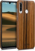 kalibri hoesje voor Huawei P30 Lite -Telefoonhoes van bamboe - Backcover in bruin - Beschermhoes