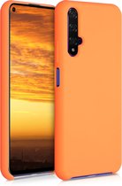 kwmobile telefoonhoesje voor Huawei Nova 5T - Hoesje met siliconen coating - Smartphone case in Cosmic Orange