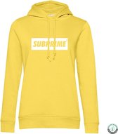 Subprime - Dames Hoodies Hoodie Block Geel - Geel - Maat M