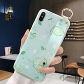 Lemon Pattern polsband TPU Case voor iPhone XR (Lemon Pattern model C)