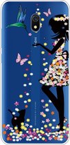 Voor Xiaomi Redmi 8A Painted TPU beschermhoes (meisje)