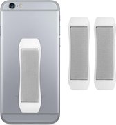 kwmobile vingerhouder voor smartphone - Vingergreep voor hoesjes en achterkant telefoon - Zelfklevende finger holder - Set van 3 - Wit
