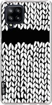 Casetastic Samsung Galaxy A42 (2020) 5G Hoesje - Softcover Hoesje met Design - Missing Knit Black Print