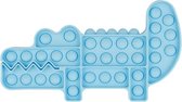 Pop it van By Qubix Pop it fidget toy - Krokodil - Blauw - fidget toy van hoge kwaliteit!