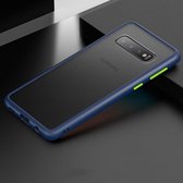 Shockproof Frosted PC + TPU Case voor Galaxy S10 (blauw)
