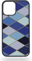 Blue and purple rombs Telefoonhoesje - Apple iPhone 12 / 12 Pro