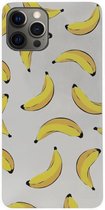 ADEL Siliconen Back Cover Softcase Hoesje Geschikt voor iPhone 12 Pro Max - Bananen Geel