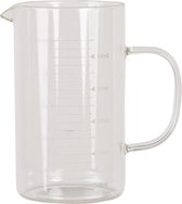 Clayre & Eef Decoratieve Schenkkan 500 ml Transparant Glas Rond Waterkan