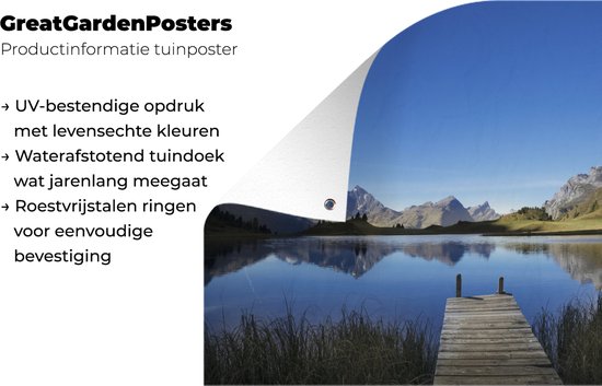 L'échafaudage à Lai da Vons affiche de jardin 90x60 cm - Toile de jardin / Toile d'extérieur / Peintures d'extérieur (décoration de jardin)