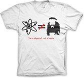 The Big Bang Theory Heren Tshirt -3XL- I'm A Physicist, Not A Hippie Wit
