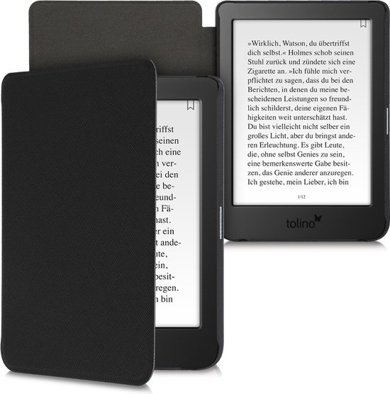 kwmobile e-reader hoesje geschikt voor Tolino Page 2 hoes - E reader flip case met magnetische sluiting - Ereader cover in zwart van kwmobile — afbeelding 5