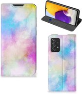 Bookcase Personaliseren Geschikt voor Samsung Galaxy A72 (5G/4G) Telefoonhoesje Watercolor Light