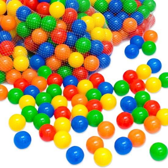Kunststof bal 6cm assorti kleuren. 10 stuks