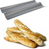 Decopatent® Stokbroodvorm - Bakvorm voor Stokbrood - 2 rijen - Baguette bakvorm - Stokbroodvorm patisse - 38 x 16.5 x 2 Cm