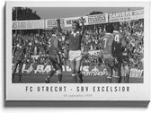 Walljar - FC Utrecht - SBV Excelsior '79 - Muurdecoratie - Plexiglas schilderij