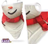 Flappy | Kleine sneeuwpop Japie | Mondkapje voor kinderen | Kerstkapje - Kerst mondkapjes | Gezichtsmasker | Bekend van TV & Radio | Motor sjaal | Ski Masker | Facemask | Fiets sja