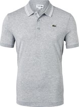 Lacoste Sport polo Regular Fit - super light knit - grijs melange met wit - Maat: L