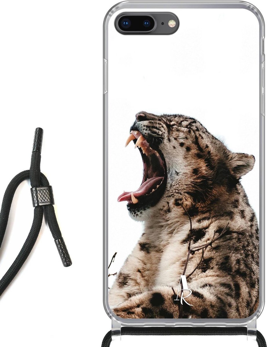 iPhone 8 Plus hoesje met koord - Big Cat