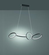 TRIO - Hanglamp Rondo Zwart 110 cm
