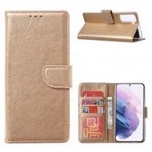 Xssive Hoesje voor Samsung Galaxy S21 Plus - Book Case - Goud