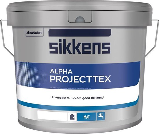 Afbeelding van Sikkens Alpha Projecttex 10 Liter 100% Wit
