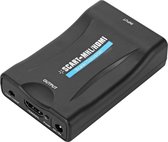 Scart naar HDMI Adapter - Full HD - 720P / 1080P - Plug & Play - Scart Schakelaar - Zwart