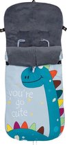 Interbaby Voetenzak Dino Junior Polyester 105 X 46 Cm Blauw