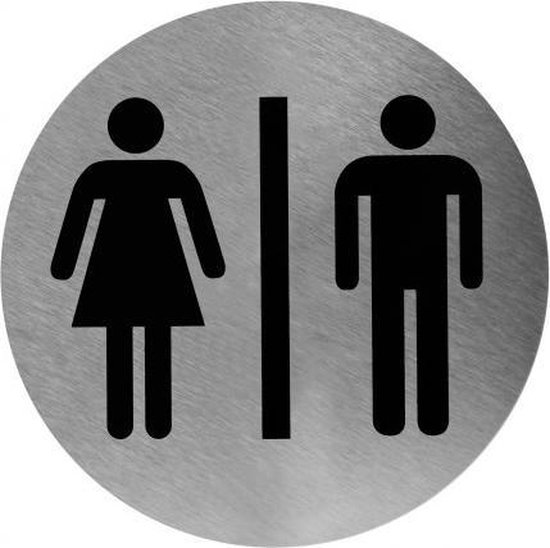 Mediclinics - Pictogram man/vrouw RVS | bol.com