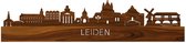 Skyline Leiden Palissander hout - 100 cm - Woondecoratie design - Wanddecoratie met LED verlichting