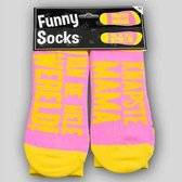 Moederdag - Sokken - Funny socks - Knapste Mama van de wereld! - In cadeauverpakking met gekleurd lint