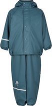 CeLaVi - Regenset met fleece voor kinderen - boord of elastische taille - IJsblauw - maat 70 (72-80cm)