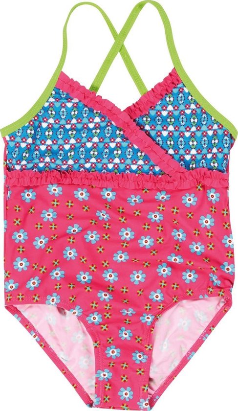 Playshoes UV badpak Kinderen Bloemen - Roze - Maat 110/116