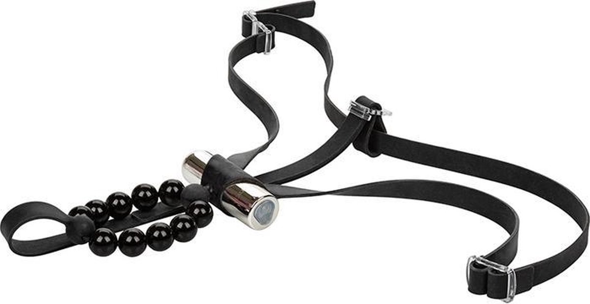 CalExotics - Rechargeable Thong with Beads - Stimulator Zwart