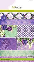 CraftEmotions Paper stack Purple Holiday 32 vel A5
