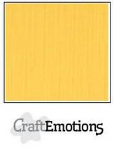 CraftEmotions linnenkarton 10 vel goudgeel 30,5x30,5cm / LC-22