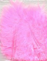 Marabou veren roze 15 Stuks