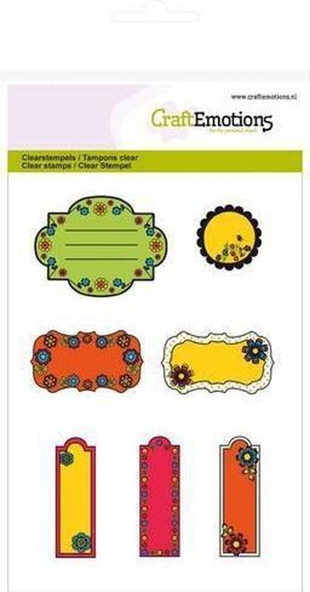CraftEmotions stempel A6 - labels Folklore