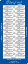 Starform Stickers Text EN Christmas: Happy Christmas 1 (10 PC) - Silver - 0350.002 - 10X23CM
