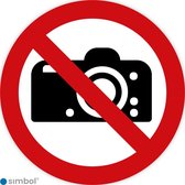 Simbol - Stickers Verboden Te Fotograferen - Geen Foto's Maken (P029) - Duurzame Kwaliteit - Formaat ø 25 cm.