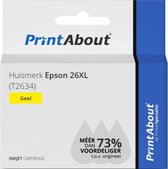 PrintAbout huismerk Inktcartridge 26XL (T2634) Geel Hoge capaciteit geschikt voor Epson