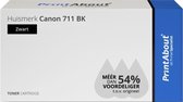 PrintAbout huismerk Toner 711 BK Zwart geschikt voor Canon