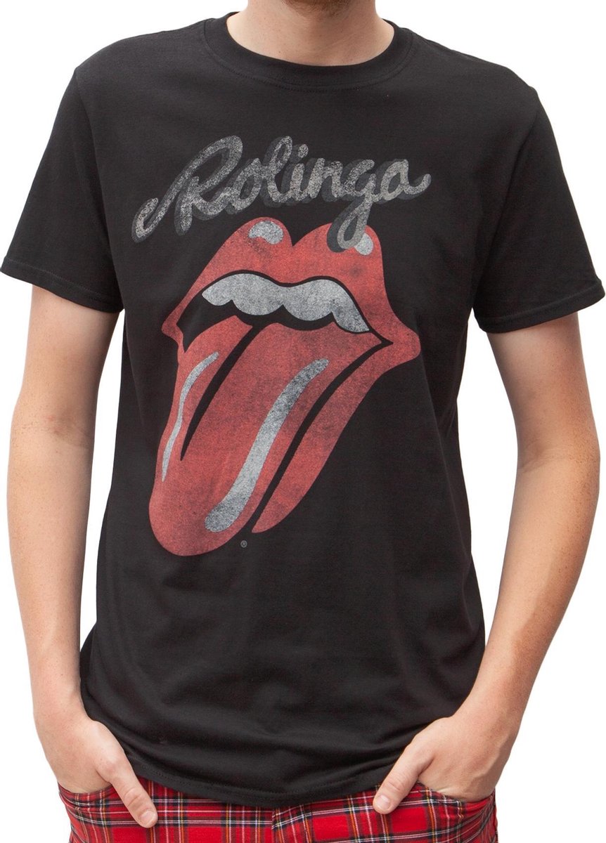 Rockstarz T-shirt The Rolling Stones Rolinga Zwart